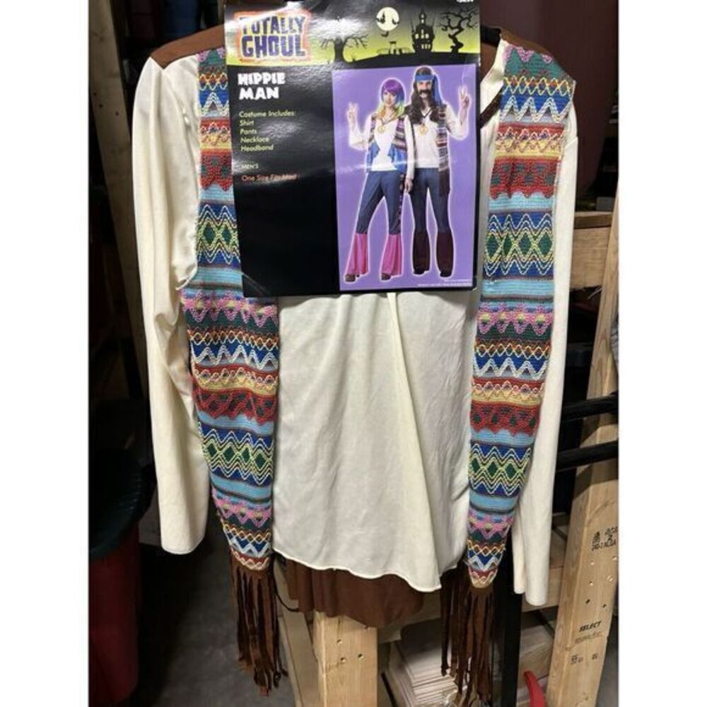 Adults Mens 60s‎ 70s Groovy Peace Flower Power Hippie Costume Halloween One Size